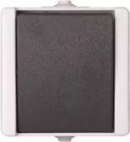 Heinrich Kopp 540656002 Perjungiklis, paviršiuje montuojamas, IP44, 10A, 250V, juodas/baltas, termoplastikas, Paris dizainas