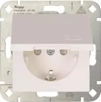 HEINRICH KOPP HK 07 1-Gang Schuko lizdas su vyriais dangteliu, gryna balta, įleidžiamas, IP44, 250V/16A, 940129002