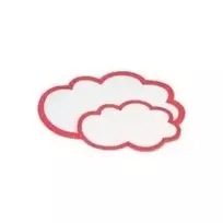 HOLTZ OFFICE SUPPORT magnetoplan Moderation Cards Cloud Large, 620 x 370 mm, White/Red (111152004)