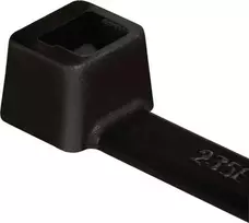 HellermannTyton T30R-W-BK-C1 Kabelio raištis, vidinis dantukas, 150 mm x 3,5 mm, juodas, poliamidas 6.6, 100 vnt.
