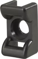 HellermannTyton KR6G5-PA66-BK (100) Screwable Mounting Base for Cable Ties, Black, 100 Pieces