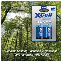 XCell Performance Alkaline LR14 Baby C baterijų rinkinys (2 vnt.) - 1,5 V - vienkartinės