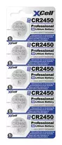 XCell CR2450 Lithium Button Cell Battery 3V 580mAh 5-Pack (145594)