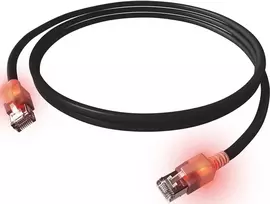EasyLan DualBoot LED Patch Cable RJ45 S/FTP Cat.6A (Class EA) su SaCon Connector LSOH Juoda 7,5 M