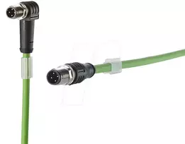 METZ CONNECT 142M1D19010 Cat5e M12 Patch Cable 1m Green