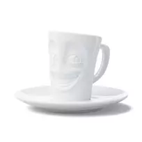 FIFTYEIGHT PRODUCTS FIFTYEIGHT Espresso puodelis su rankena 80ml - Funny White