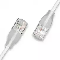 WANTEC Patch Cable UTP CAT6a eGlow White 3,00m (7407)