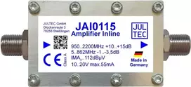 JULTEC SAT Inline Amplifier JAI0115 15dB Remote Powered