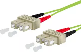 Metz Connect OpDAT optinis jungiamasis kabelis SC duplex/SC duplex, OM5, 1 m