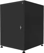 RESISTER 19 colių spinta su sustiprinta apsauga nuo dulkių – 15U – vientisos plieninės durelės – 600x800mm – juoda (99RRSJ1568BVT)