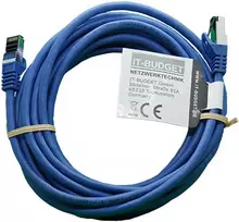 IT-BUDGET Full Copper Premium Patch Cable - Flex AWG 26 - Cat.8.1 - 2000 MHz - Halogen-Free - PoE+ - 40Gbit - Blue - 5 m