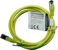 IT-BUDGET Full Copper Premium Patch Cable - Flex AWG 26 - Cat.8.1 - 2000 MHz - Halogen-Free - PoE+ - 40Gbit - Yellow - 3 m