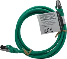 IT-BUDGET Full Copper Premium Patch Cable - Flex AWG 26 - Cat.8.1 - 2000 MHz - Halogen-Free - PoE+ - 40Gbit - Green - 2 m
