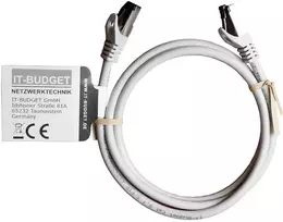 IT-BUDGET Full Copper Premium Patch Cable - Flex AWG 26 - Cat.8.1 - 2000 MHz - Halogen-Free - PoE+ - 40GBit - Grey - 1.5 m (90ITBFLEX81PK15G)
