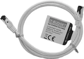 IT-BUDGET Full Copper Premium Patch Cable - Flex AWG 26 - Cat.8.1 - 2000 MHz - Halogen-Free - PoE+ - 40GBit - White - 1 m (90ITBFLEX81PK1W)