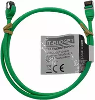 IT-BUDGET Full Copper Premium Patch Cable - Slim AWG 28 - Cat.8.1 - 2000 MHz - Halogen-Free - PoE+ - 40Gbit - Green - 1.5 m (90ITBSLIM81PK15GR)