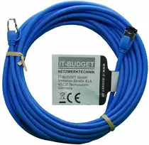 IT-BUDGET Full Copper Premium Patch Cable - Slim AWG 28 - Cat.8.1 - 2000 MHz - Halogen-Free - PoE+ - 40Gbit - Blue - 5 m (90ITBSLIM81PK5B)