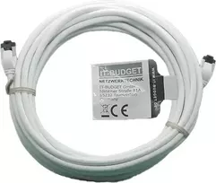 IT-BUDGET Full Copper Premium Patch Cable - Slim AWG 28 - Cat.8.1 - 2000 MHz - Halogen-Free - PoE+ - 40Gbit - White - 5 m (90ITBSLIM81PK5W)