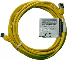 IT-BUDGET Full Copper Premium Patch Cable - Slim AWG 28 - Cat.8.1 - 2000 MHz - Halogen-Free - PoE+ - 40Gbit - Yellow - 5 m (90ITBSLIM81PK5Y)
