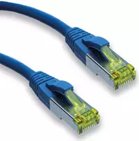 IT-BUDGET Full Copper Premium Patch Cable - Super Flex TPE - Cat.6A - su Cat.7 žaliava - 600 MHz - Halogen-Free - PoE+ - 10GBit - Mėlyna - 1 m
