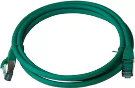 IT-BUDGET Full Copper Premium Patch Cable - Cat.6A - 500 MHz - Halogen-Free - PoE+ - AWG 26/7 - Green - 7.50 m