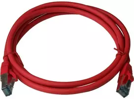 IT-BUDGET Full Copper Premium Patch Cable - Cat.6A - 500 MHz - Halogen-Free - PoE+ - AWG 26/7 - Red - 7.50 m