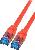 IT-BUDGET Full Copper Premium Patch Cable - Super Flex TPE - Cat.6A - 500MHz - LSZH - PoE+ - AWG 27 - Red - 0.50 m