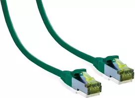 IT-BUDGET Full Copper Premium Patch Cable - Cat.6A su Cat.7 žaliava - 600 MHz - Halogen-Free - PoE+ - 10GBit - Žalia - 0,5 m