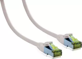 IT-BUDGET Full Copper Premium Patch Cable - Cat.6A with Cat.7 Raw Cable - 600 MHz - Halogen-Free - PoE+ - 10GBit - White - 30 m