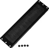 Rockstable kabelių pravedimo skydelis su šepetėlio sandarikliu - juodas - 276 mm - 73 mm - 10 mm - 180 g (RS19-CEBM)