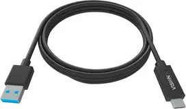 Vision Professional USB-C į USB-A laidas USB 3.0 3A juodas