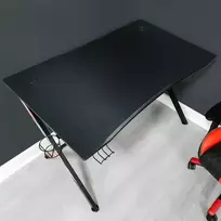 X Rocker Ocelot Gaming Desk su Pelės Kilimėliu - Juoda/Raudona