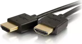 CABLES2GO C2G 0.6 m Flexible High Speed HDMI Cable with Low Profile Connectors - 4K 60 Hz - HDMI Type A Male to HDMI Type A Male - 3D - 10.2Gbps - Black (41362)