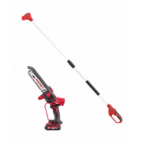 Akumuliatorinis grandininis mini pjūklas 8” su teleskop. prailg. WORCRAFT 20V LI-ION
