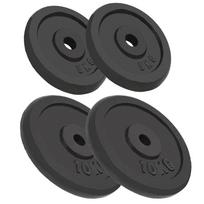 vidaXL Svoriai, 4vnt., 2x10kg+2x5kg, ketus