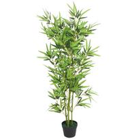 vidaXL Dirbtinis bambuko augalas su vazonu, 120 cm, žalias