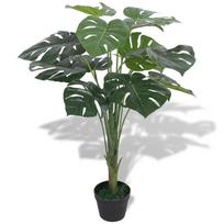 vidaXL Dirbtinis Monstera augalas su vazonu, 70 cm, žalias