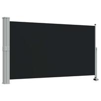 vidaXL Ištraukiama šoninė kiemo pertvara, juodos spalvos, 140x300cm