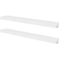 vidaXL Sieninės lentynos, 4vnt., baltos, 100 cm