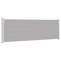 vidaXL Ištraukiama šoninė kiemo pertvara, pilkos spalvos, 100x314cm