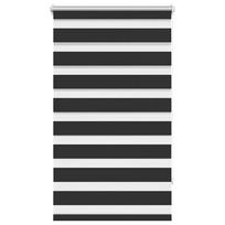 vidaXL Zebra žaliuzė, 90,9x150 cm, audinys, plotis 86,7 cm, juodos spalvos