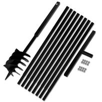 vidaXL Plieninis 18 cm Žemės Grąžtas su Rankena ir Ilgintuvais,  9 m