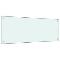 vidaXL Virtuvės sienelė, pieno spalvos, 100x40cm, grūdintas stiklas