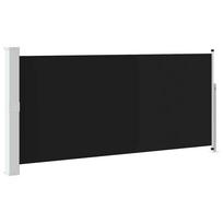 vidaXL Ištraukiama šoninė pertvara, juodos spalvos, 140x314cm