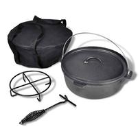 vidaXL Ketaus puodas Dutch Oven 5,6 l, su priedais