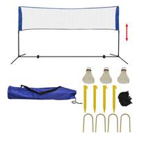 vidaXL Badmintono tinklas su plunksninukais, 300x155 cm