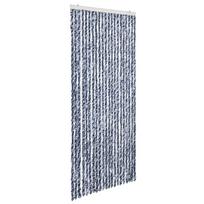 vidaXL Užuolaida nuo vabzdžių, balta ir sidabrinė, 90x220 cm, šenilis