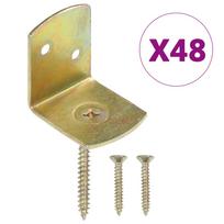 vidaXL Tvoros segmento laikikliai, 48vnt., galvanizuotas metalas