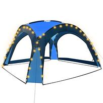 vidaXL Proginė palapinė su LED ir 4 sienomis, mėlyna, 3,6x3,6x2,3m