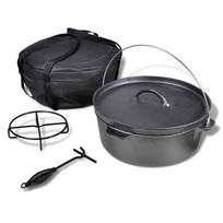 vidaXL Ketaus puodas Dutch Oven 11,3 l, su priedais